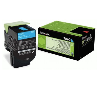 Toner Oryginalny Lexmark 702C (70C20C0) (Błękitny)