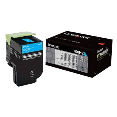 Toner Oryginalny Lexmark 702HC (70C2HC0) (Błękitny)