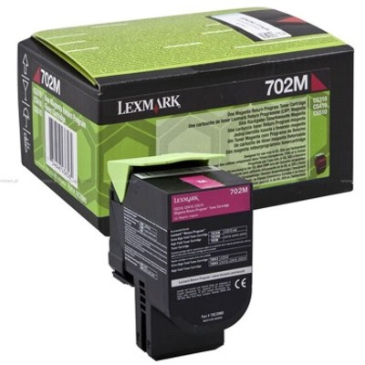 Toner Oryginalny Lexmark 702M (70C20M0) (Purpurowy)