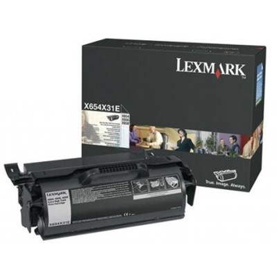 Toner Oryginalny Lexmark X654 (X654X31E) (Czarny)