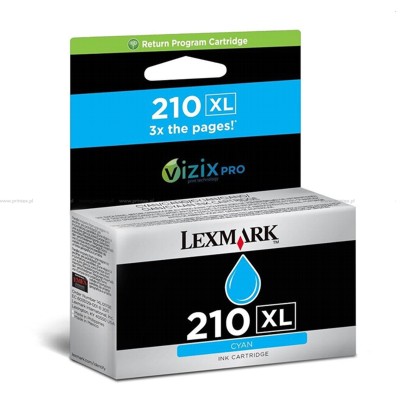 Tusz Oryginalny Lexmark 210XL (14L0175E) (Błękitny)